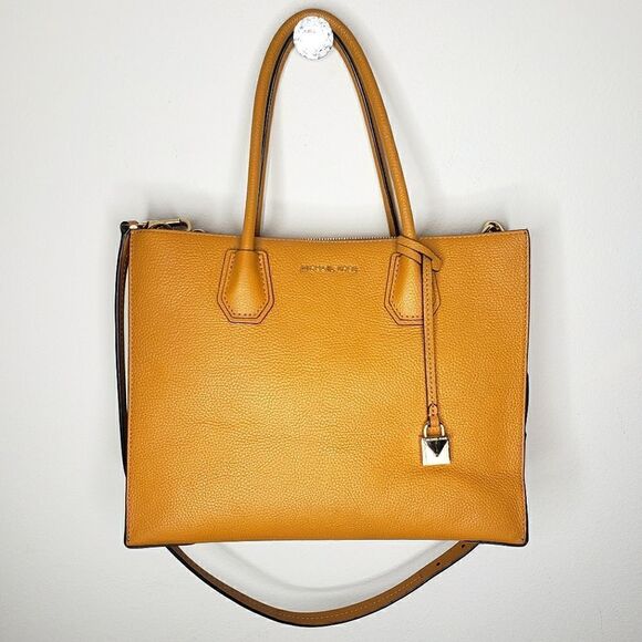 Michael Kors Large Mercer Convtertable Merigold Tote W/ Crossbody Strap - Picture 4 of 16